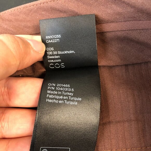 COS light mauve straight leg tapered  dress pants / slacks / trousers size 34R - Picture 8 of 16
